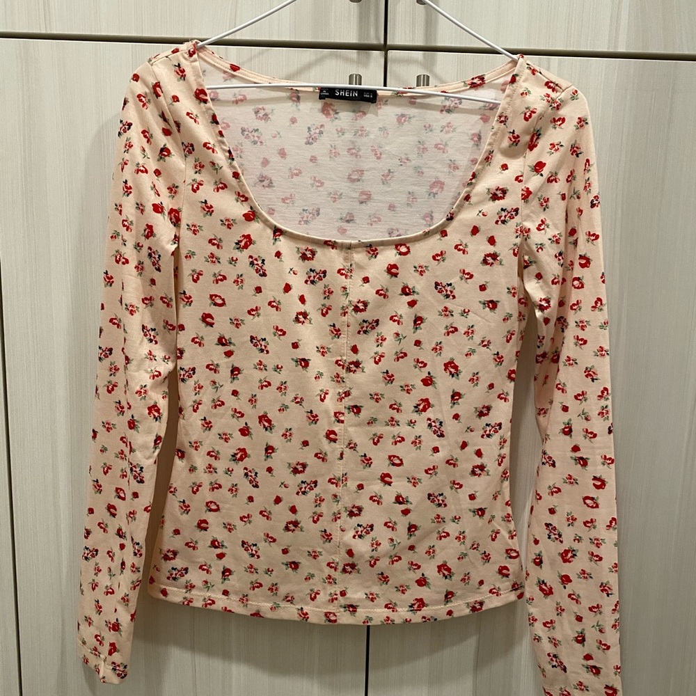 Ditsy floral long sleeve shirt